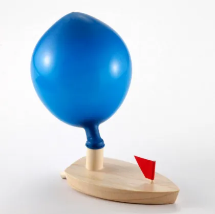 Wooden Balloon Toy Boat Power Water Educational Toys