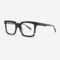 Square Full-rim Acetate Male's Optical Frames 23A3176