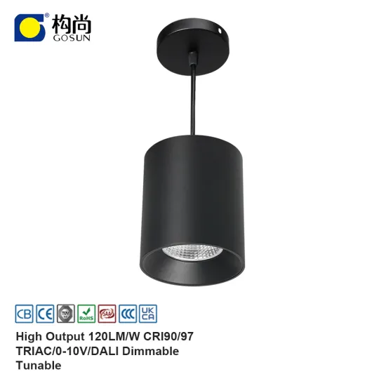 CE/UKCA Certified COB 15W CRI90/97 Aluminum LED Downlight for Indoor Lighting