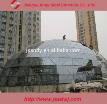 roof for glass dome in construction
