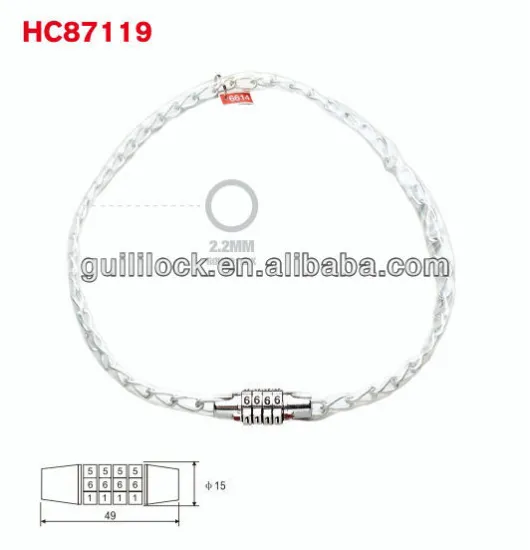 HC87119 bicycle 4-digit combination chain lock