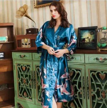 Satin Robe for Women - Lingerie, Sleepwear, Silk Bridal Robe, Wedding Gift, Kimono, Bathrobe, Nightgown, Sexy Pajamas