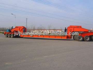 hot sale heavy duty low bed trailer with dolly / ldrop deck semi trailer / lowboy