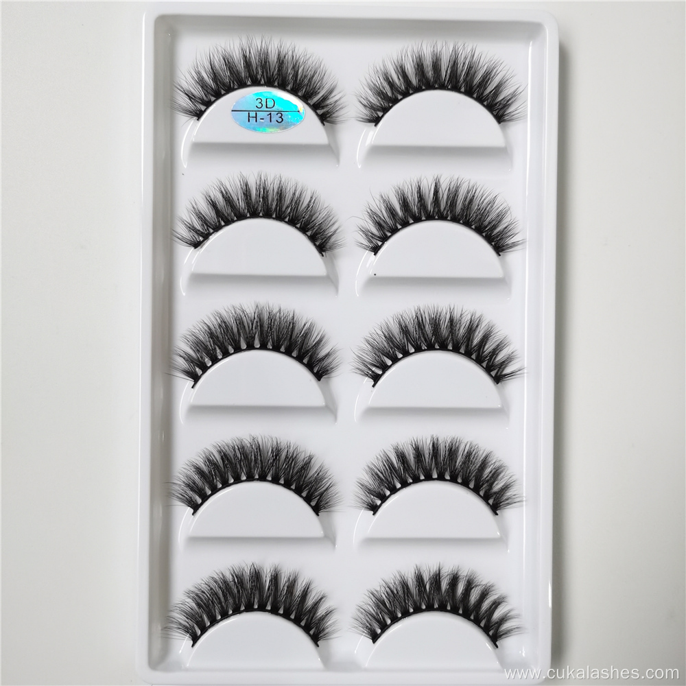 reusable lashes 5 pairs 3d natural eyelashes h13