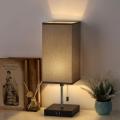 China Bedside Nightstand Lamps with Dual-USB Charging Ports Manufactory