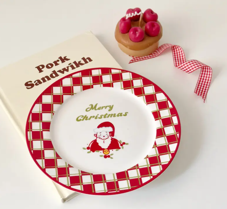 European-style luxury Christmas plate