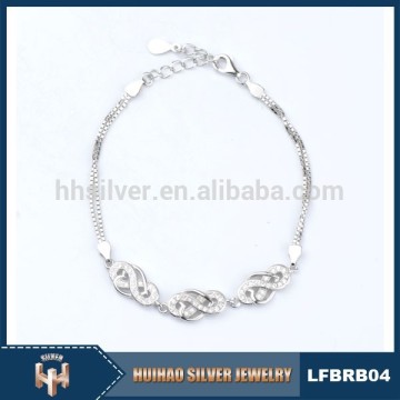 classic design CZ 925 silver friendship bracelets