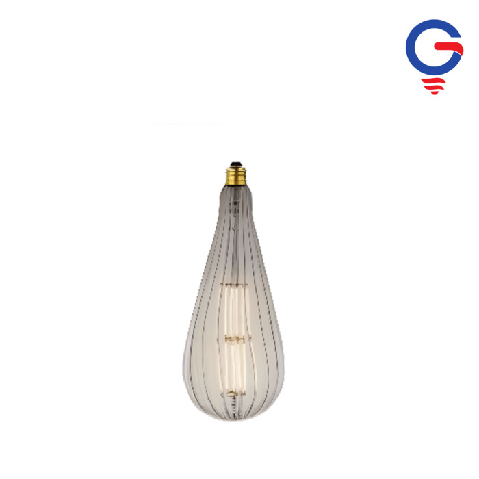 Clear Multi-Filament Vertical Striped Glass LED Bulb