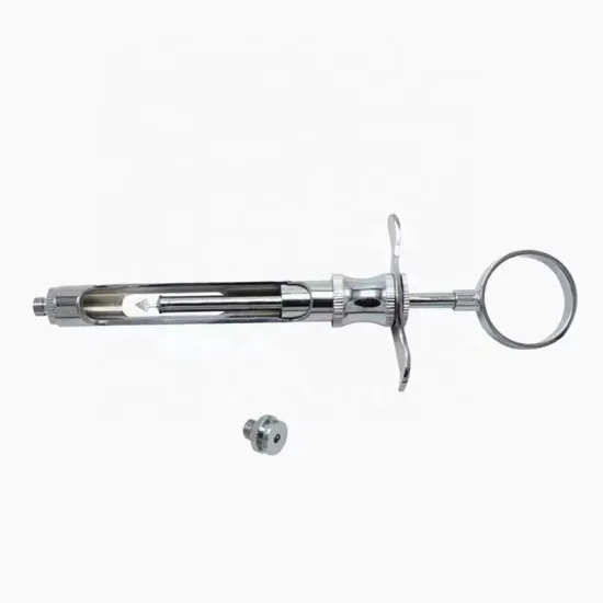 1.8ml Waite Type Ring Handle Dental Aspirating Anesthetic Syringe with Arrow Plunger and Stainless Steel Rod
