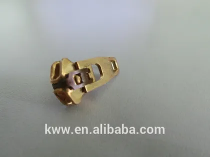 KWW Auto-lock Spring lock, shiny metal zipper slider made in china