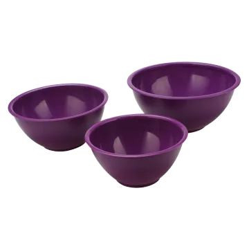 Purple Plastic Mixing Bowl Set