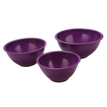 Purple Plastic Mixing Bowl Set