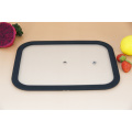 18cm ivory silicone round glass lid for pot