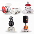 Válvula de diafragma flangeada pneumática industrial PVDF (padrão DIN/ANSI/JIS)
