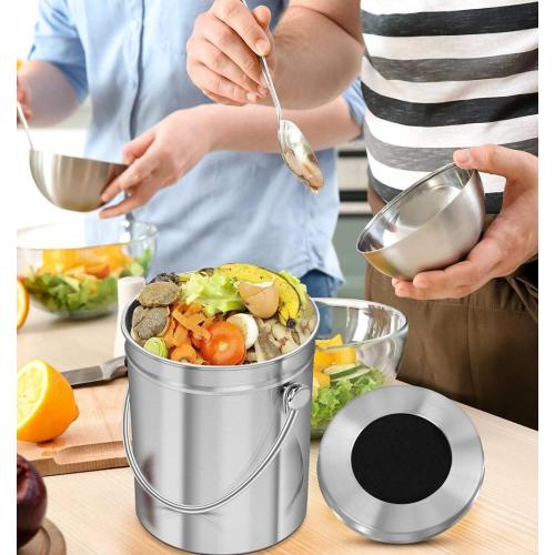 Stainless Steel Kitchen Compost Bin