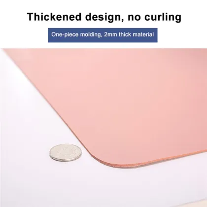 Brown Anti-Slip Waterproof Laptop Mouse Pad with Leather Finish