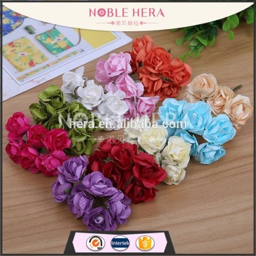 4 colors 100% handmade Artificial paper flower with glitter