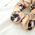 New Cartoon Dog Scrunchies Women Hair Ties Elastic Hair Bands Girls Headwear Cute Ponytail Holder Scrunchy Print