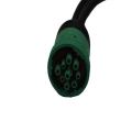 Hochwertiger CUMMINS 9-Pin-Stecker auf 9-Pin-Buchse und OBD-Buchse