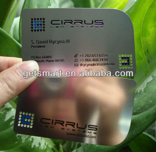 Color printing metal business card