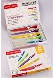 Μη-stick επίστρωση κουζίνα μαχαίρι 5pcs μαχαίρι που