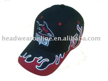 Cotton sun hat with applique embroidery