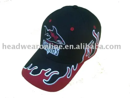 Cotton sun hat with applique embroidery