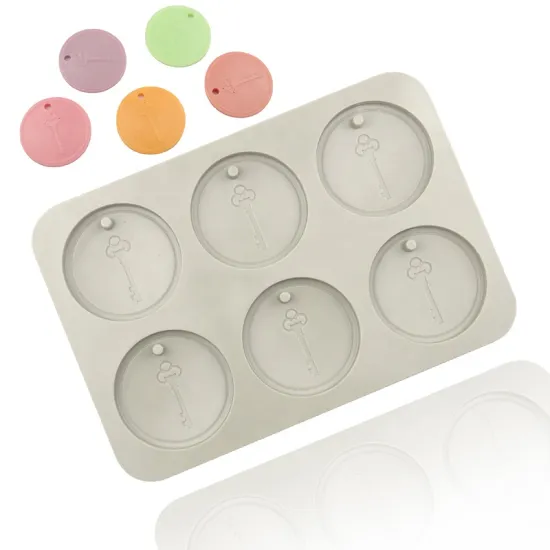 1215 6 Hole Round Shape Silicone Mold: Ideal for Soap, Candle, and Resin Making - BPA Free