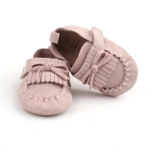 baby bow knot shoes Suede Leather Tassel With Bow-knot Baby Dress Shoes Manufactory