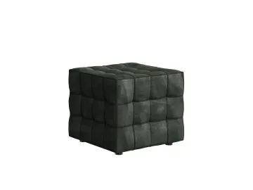 Round Leather Bench Stationary Ottomans Backless Chair