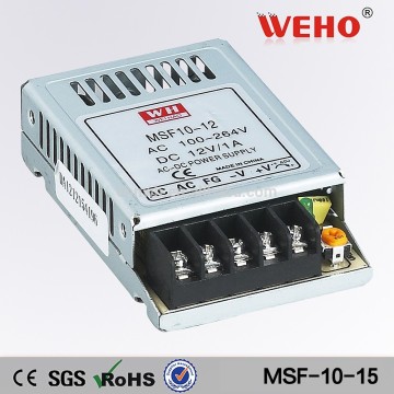 10W AC/DC Single Output Ultrathin 15V Sakelar Sakelar Suplai Daya