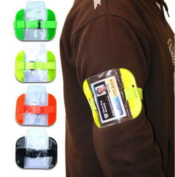 Hi Vis ID Card Holder SIA Security Work Armband Badge Waterproof Reflective