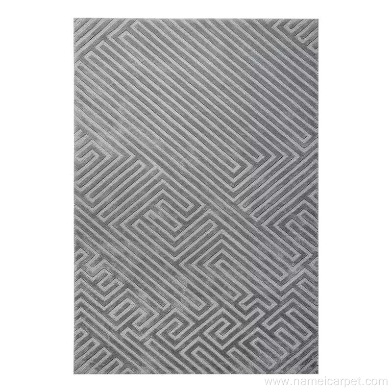 Hand tufted wool modern rugs for hotel room