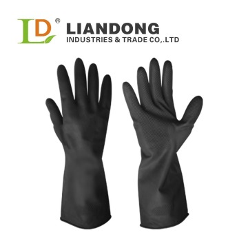 Industrial latex gloves non-slip