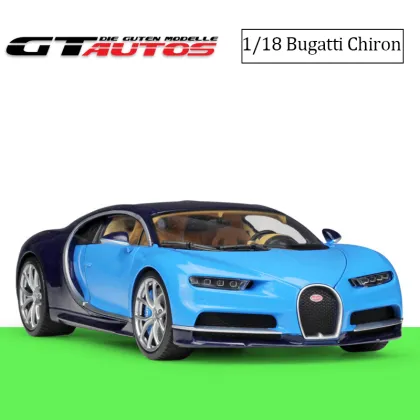 1:18 Scale Welly Diecast Model - Chiron Luxury Car Metal Toy with Moving Wheels