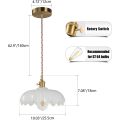 Milk glass shade LED light pendant lamp