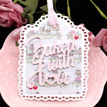 KSCRAFT Baked With Love Metal Cutting Dies Stencils for DIY Scrapbooking Decorative Embossing DIY Paper Card