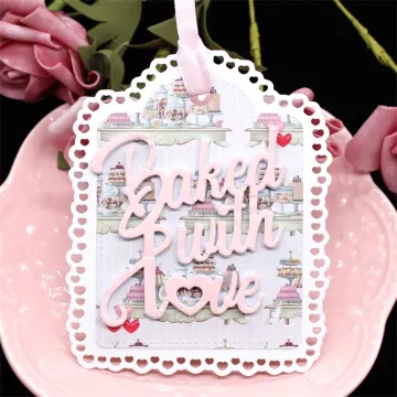 KSCRAFT Baked With Love Metal Cutting Dies Stencils for DIY Scrapbooking Decorative Embossing DIY Paper Card