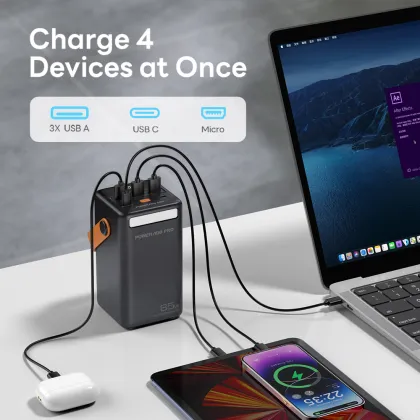 Universal PD 65W Power Bank: 50000mAh Portable Fast Charging Laptop Power Bank