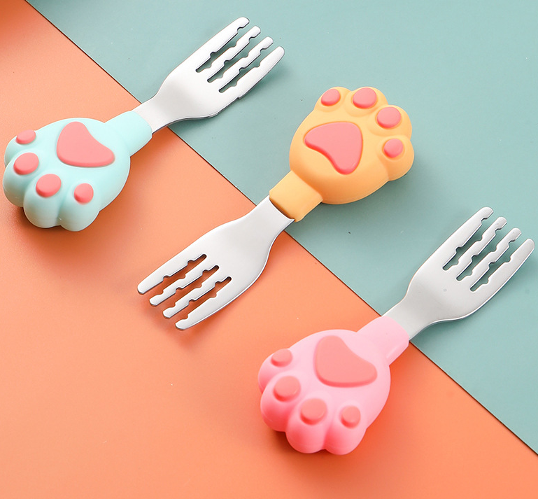 Silicone Stainless Steel Spoon Fork Set Utensils