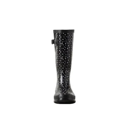 Knee High Print Welly Rain Boots