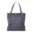 Fashionable woman geometric luminous satchels handbags super cool teenager handbags