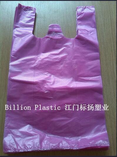 Handle PE Plastic T-Shirt Supermarket Shopping Bag