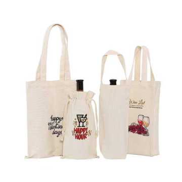 Custom Blank Quality Cotton Canvas Wine Bag