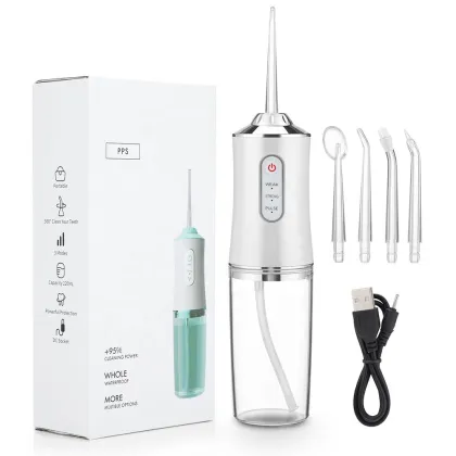 Professional Rechargeable Water Flosser: 3-Speed Dental Irrigator for Waterproof Deep Cleaning