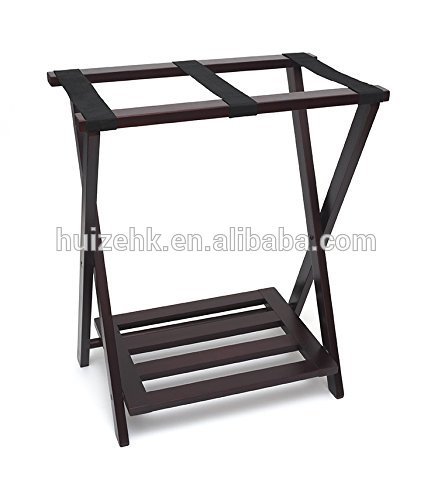 Folding Metal Luggage Rack with Shoe Rack