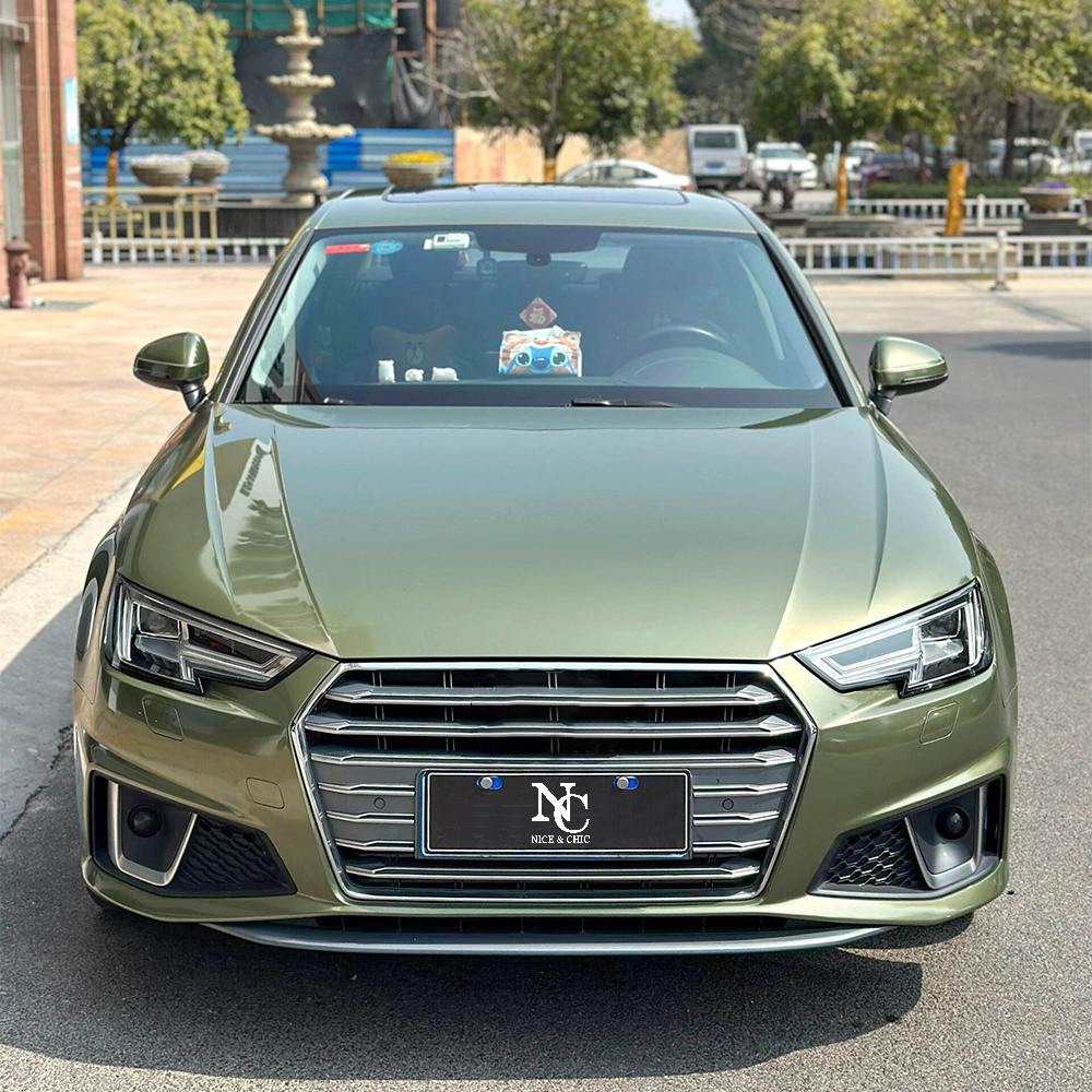 Liquid Metal Shining Night Green Auto Wrap