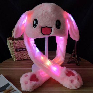 Wholesale Kawaii Plush LED Light-up Rabbit Ear Hat for Cosplay