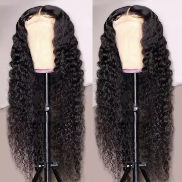 100% Indian Human Hair Wholesale Swiss Lace 13*4 Frontal Wig Deep Curly Unprocessed Raw Indian Hair Lace Front Human Hair Wig