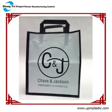 Customer Design Block Bottom Flat Tape Plastic Shopping Bag